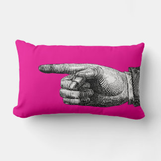 Almofada Lombar Travesseiro decorativo de Ponta de Dedo Rosa Choca
