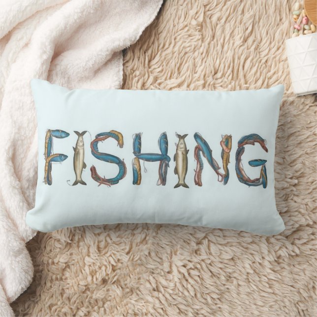 Almofada Lombar Travesseiro decorativo de Texto de Pesca (Cobertor)