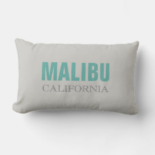 Almofada Lombar Travesseiro decorativo de Turquesa da Cinza Malibu