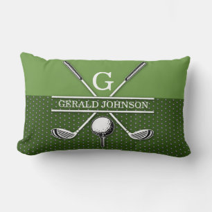 Almofada Lombar Travesseiro decorativo Design de Monograma de Golf