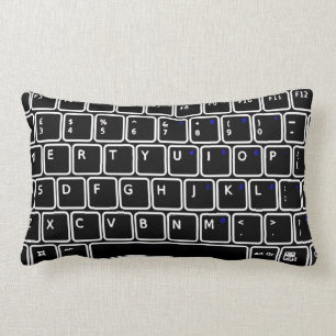 Almofada Lombar Travesseiro decorativo Design do teclado do comput