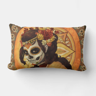 Almofada Lombar Travesseiro decorativo Dia De Los Muertos