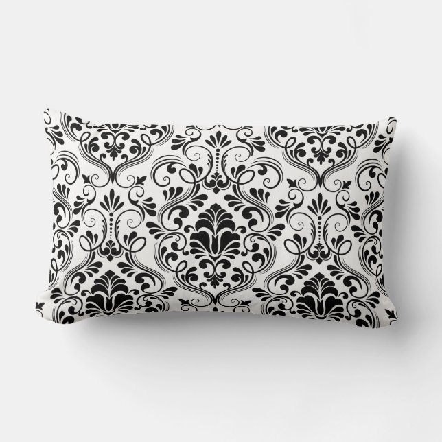 Almofada Lombar Travesseiro decorativo do Damask Ininterrupto (Frente)