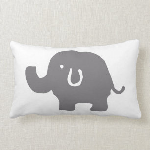 Almofada Lombar Travesseiro decorativo do elefante cinzento &