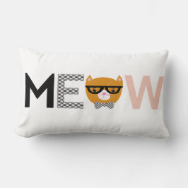 Almofada Lombar Travesseiro decorativo do gato do Meow
