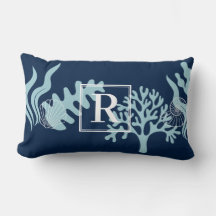 Travesseiro decorativo do Monograma da Beach House