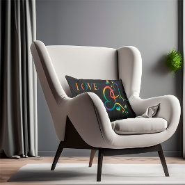 Almofada Lombar Travesseiro decorativo do Namorados Rainbow Pride