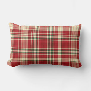 Almofada Lombar Travesseiro decorativo do Natal Plaid-23-Lumbar
