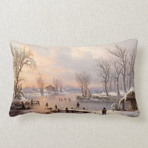Almofada Lombar Travesseiro decorativo do país da neve do inverno