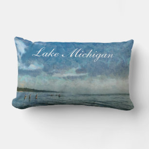 Almofada Lombar Travesseiro decorativo dos Bathers do Lago