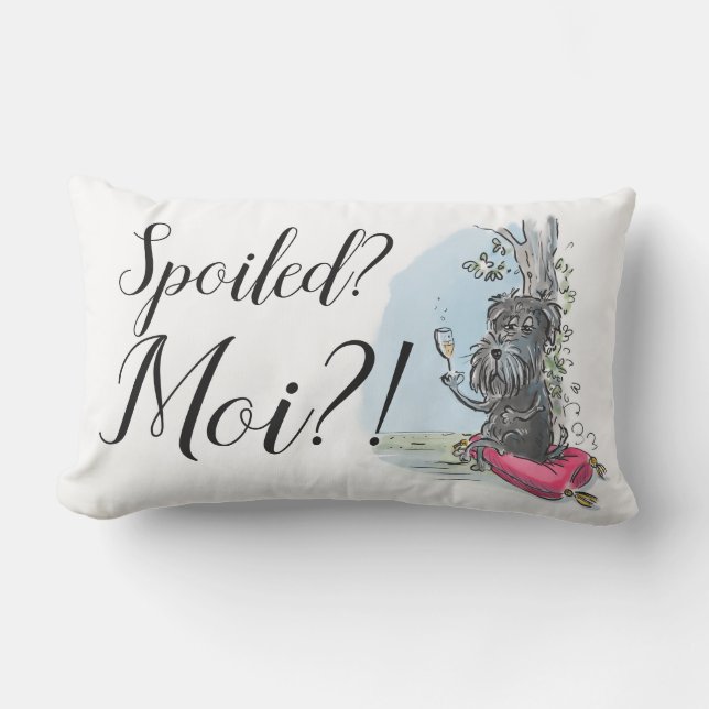 Almofada Lombar Travesseiro decorativo especial de Schnauzer mimad (Frente)