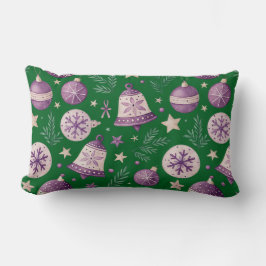 Almofada Lombar Travesseiro decorativo festivo com sinos de Natal 
