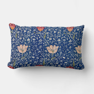 Almofada Lombar Travesseiro decorativo Floral Azul, Branco e Tulip