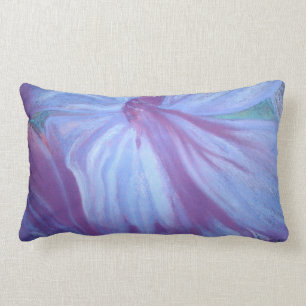 Almofada Lombar Travesseiro decorativo floral azul romântico
