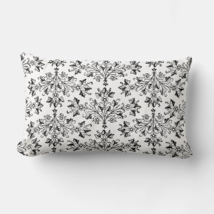 Almofada Lombar Travesseiro decorativo floral da cor damasco da