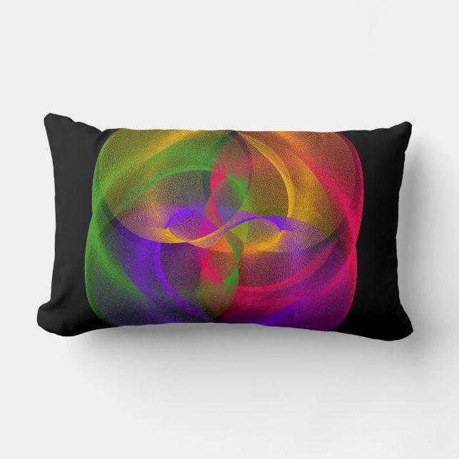 Almofada Lombar Travesseiro decorativo geométrico brilhante vibran (Frente)