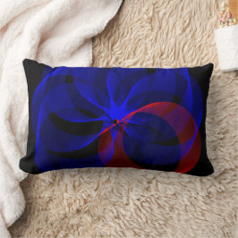 Almofada Lombar Travesseiro decorativo Geométrico com Ênfase Azul