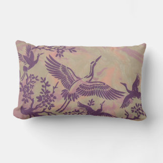 Almofada Lombar Travesseiro Decorativo Grous Japoneses