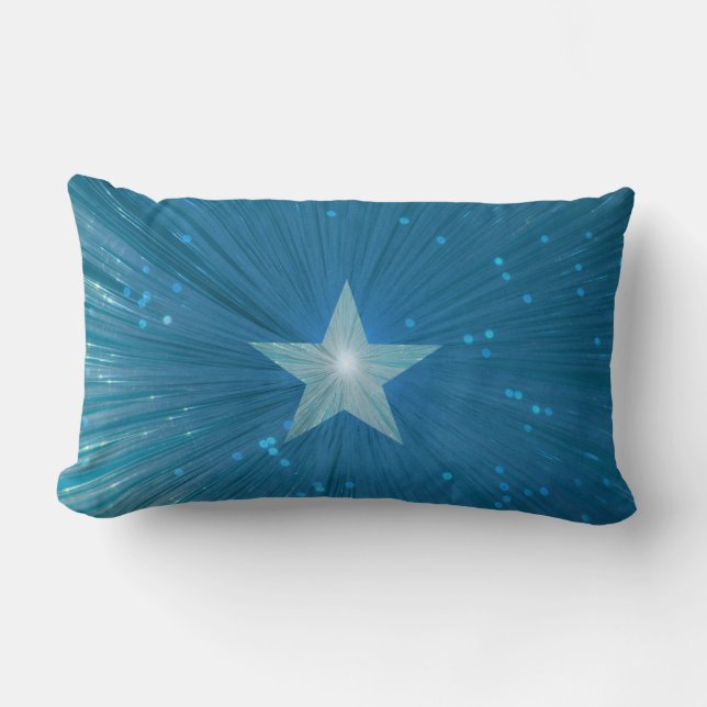 Almofada Lombar Travesseiro decorativo impresso Blue Star (Frente)