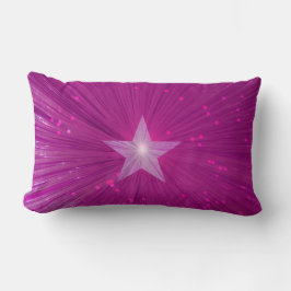 Almofada Lombar Travesseiro decorativo impresso Pink Star