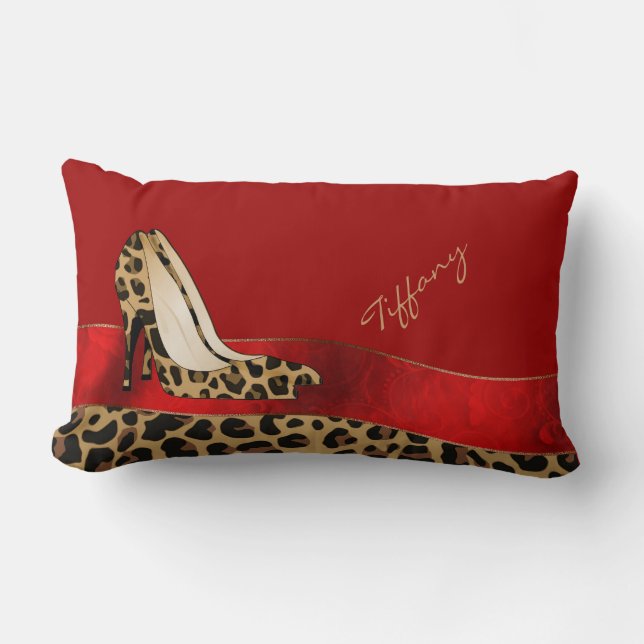 Almofada Lombar Travesseiro decorativo Jaguar Stilettos Personaliz (Frente)