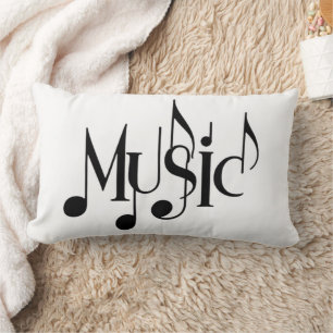 Almofada Lombar Travesseiro decorativo lombar de texto de música