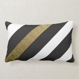 Almofada Lombar Travesseiro decorativo Lumbar de Douradas em Pret
