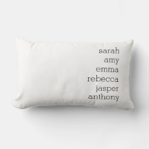 Almofada Lombar Travesseiro decorativo Personalizado de Nome da Fa