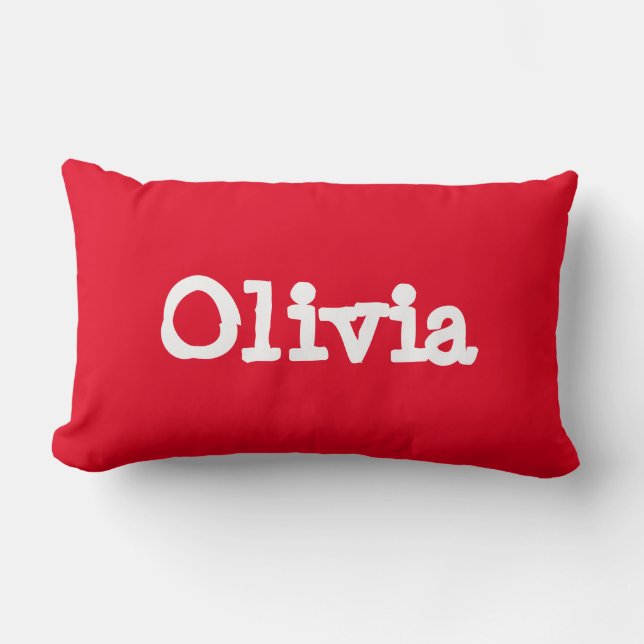 Almofada Lombar Travesseiro decorativo Personalizado - Olivia (Frente)