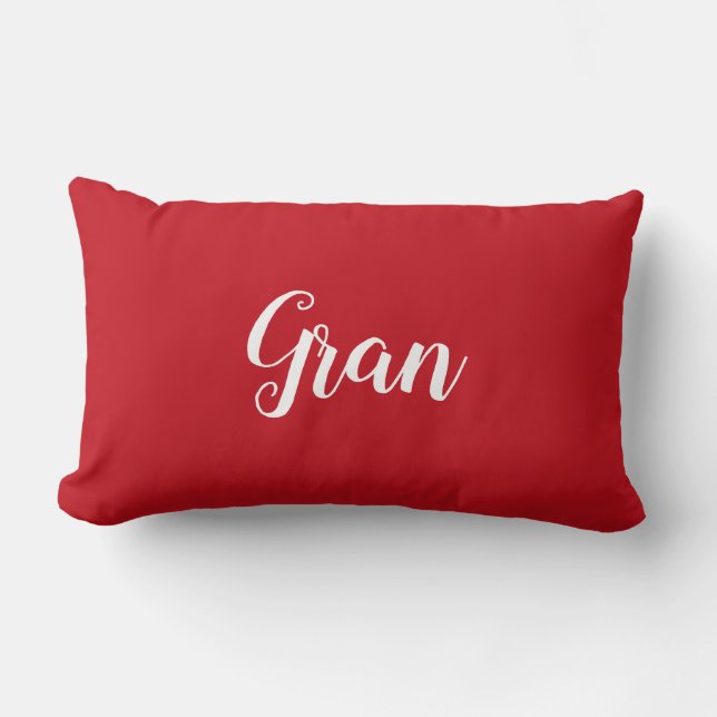 Almofada Lombar Travesseiro decorativo personalizado para avó Gran (Frente)