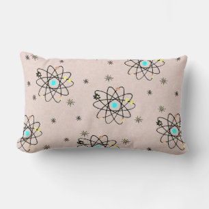 Almofada Lombar Travesseiro decorativo Rosa Impressão Atômica Retr