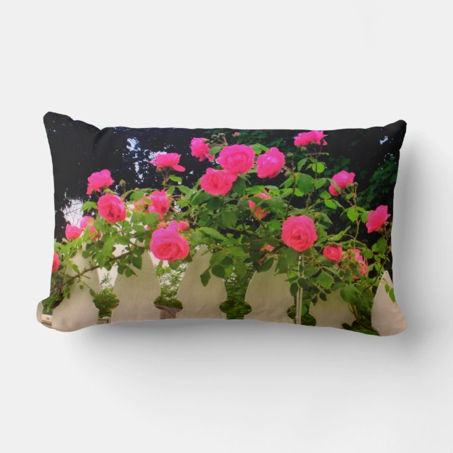 Almofada Lombar Travesseiro decorativo Rosa Rosa Rosa Rosa Rosa Pi (Frente)