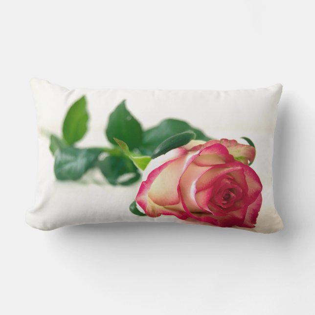 Almofada Lombar Travesseiro decorativo Rosa solteiro (Frente)