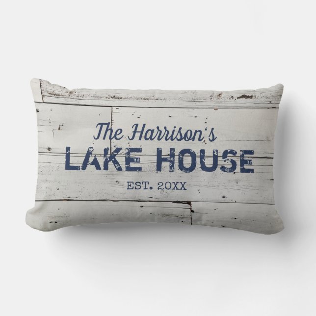 Almofada Lombar Travesseiro decorativo Rustic Farmhouse Custom Fam (Frente)