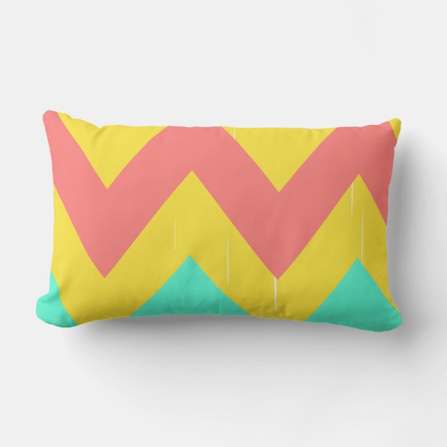 Almofada Lombar Travesseiro decorativo Sassy de Chevron (Frente)