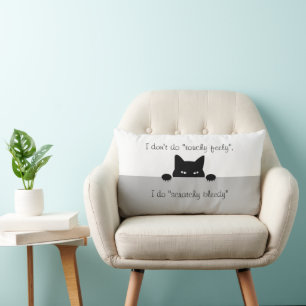Almofada Lombar Travesseiro decorativo Sneaky Cat Touchy Feely