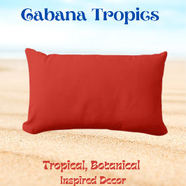 Almofada Lombar Travesseiro decorativo Sólido Red/OrangeShade