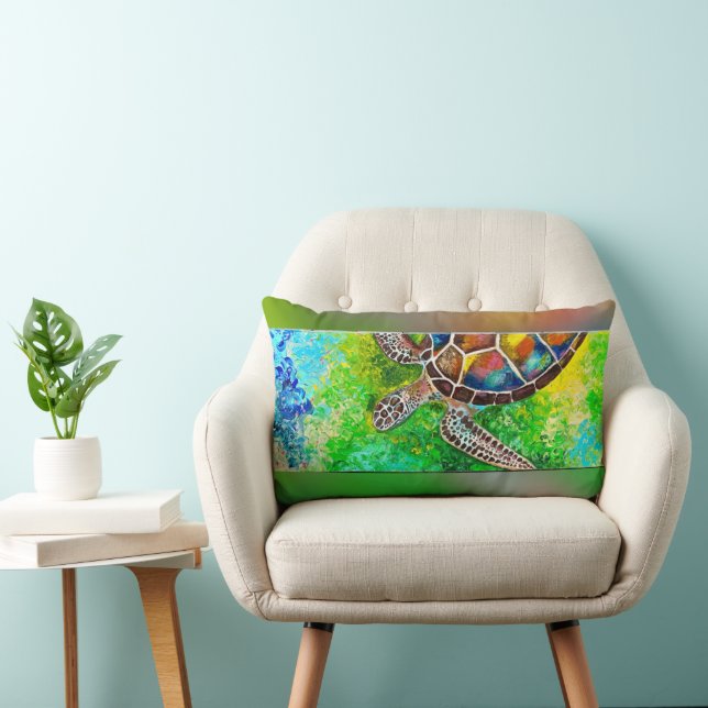 ALMOFADA LOMBAR TRAVESSEIRO DECORATIVO TURTLE (Cadeira)