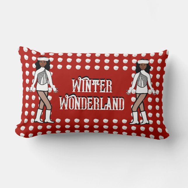 Almofada Lombar Travesseiro decorativo vermelho/branco/prata de fé (Frente)