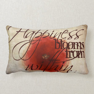 Almofada Lombar Travesseiro decorativo vermelho da papoila,