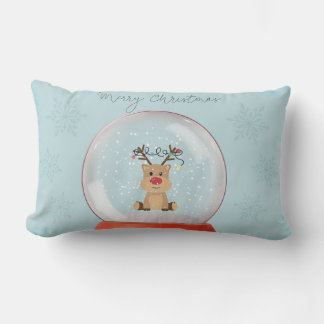 Almofada Lombar Travesseiro decorativo Wonderland Snowglobe