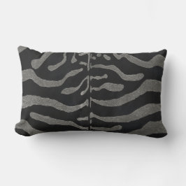 Almofada Lombar Travesseiro Decorativo ZEBRA CINZA LOMBAR