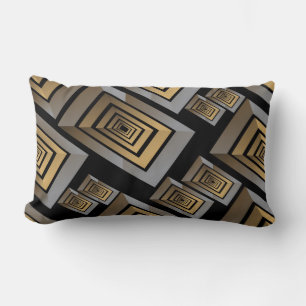 Almofada Lombar Travesseiro Design de Maze de Prata Decorativa
