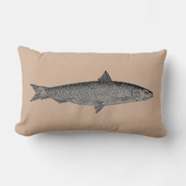 Almofada Lombar Travesseiro dos peixes da arte do vintage