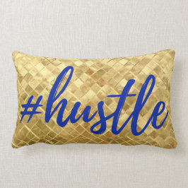 Almofada Lombar Travesseiro Dourado da textura do #Hustle