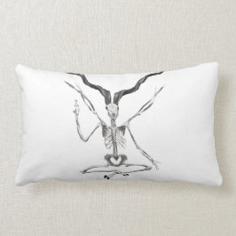 Almofada Lombar Travesseiro esqueletal de Baphomet