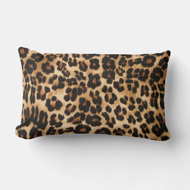 Almofada Lombar Travesseiro Estampa Leopardo (Frente)