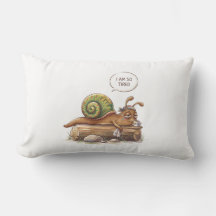 Travesseiro Eu Estou Tão Cansado" Caracol Engraçad