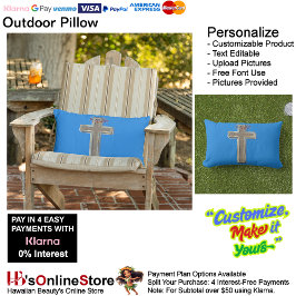 Almofada Lombar Travesseiro Externo com Fundo Azul