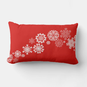 Almofada Lombar Travesseiro-Flocos de neve do lance do Natal
